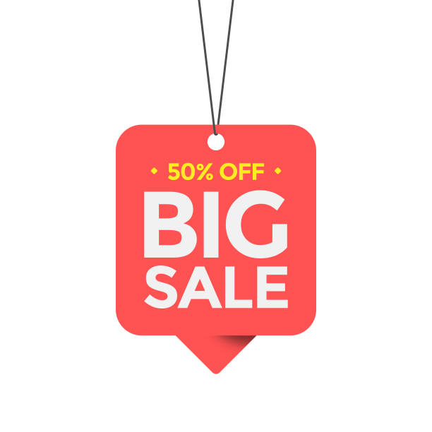 Big Sale Ticket. Special Offer, Discount and Mega Sale Vector Design. Scalable to any size. Vector Illustration EPS 10 File. sale stock illustrations