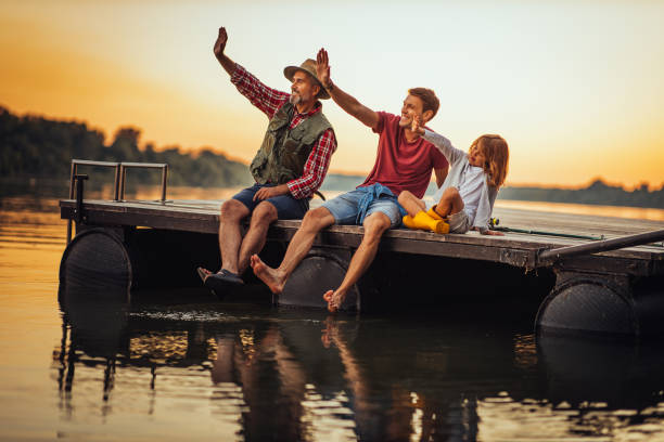 istock Family waving into the distance 1291945147