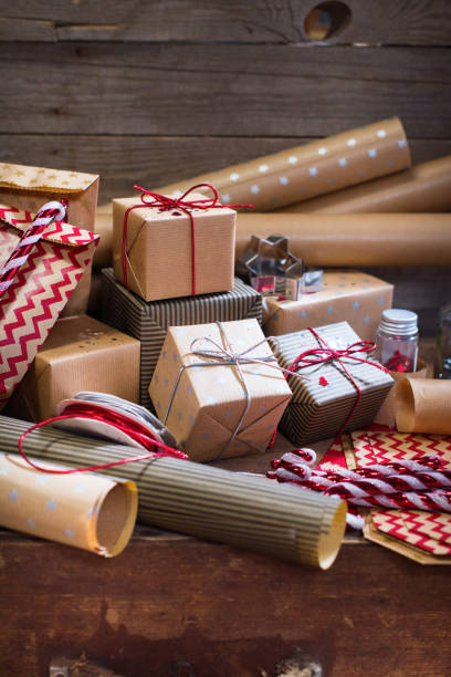 istock New Year and Christmas holidays cards with boxes 1291945917