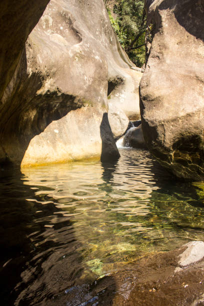 piscina protegida en el caudal superior del río tugela - tugela river fotografías e imágenes de stock