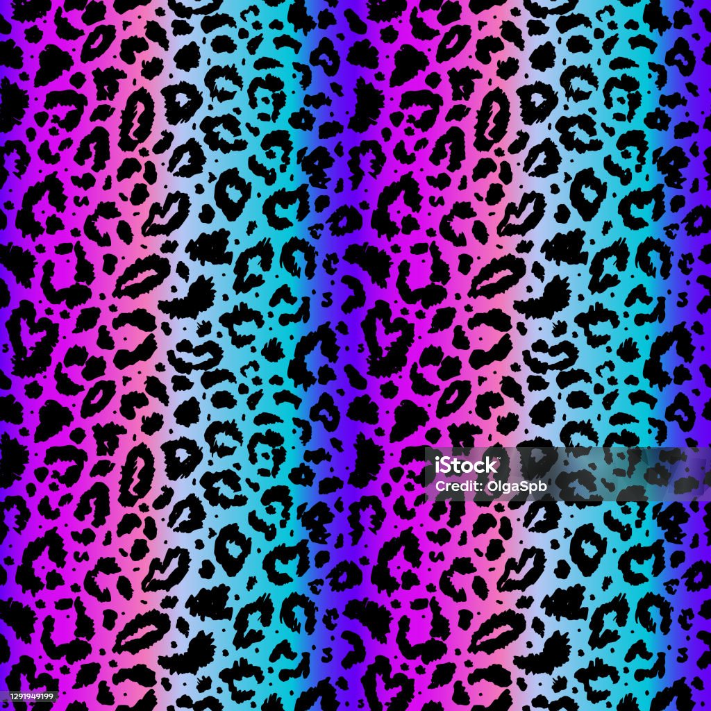 Indsprøjtning Styrke udledning Vector Seamless Pattern With Colored Leopard Print Animal Print Cheetah  Print On Neon Background Stock Illustration - Download Image Now - iStock