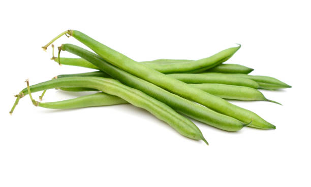 istock Green beans vegetable bunch on white 1291952717