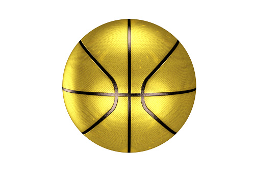 Basketball ball on white surface