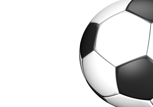 Soccer ball isolated on the white background