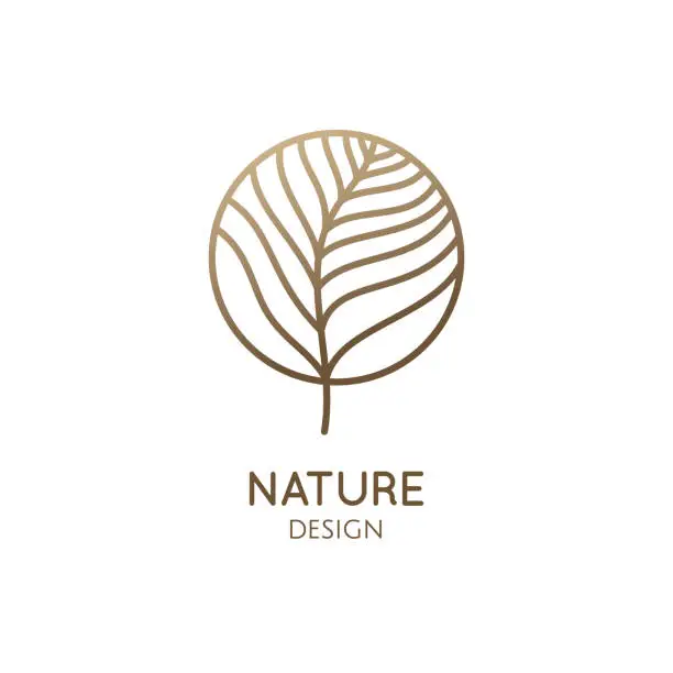 Photo of Abstract tropic plant minimal logo