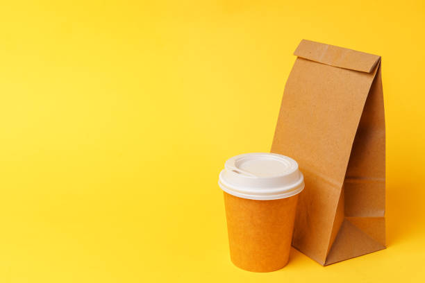 istock Takeaway food concept. Some packed food in container with coffee cup 1291971369