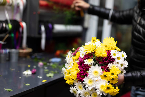 istock Florist equipment with flowers 1291973721
