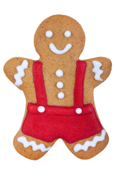 istock Decorated gingerbread man on a white background 1291979127
