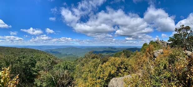 Rural Virginia Farm country in Autumn in the valleys and hills of the Appalachian Mountains