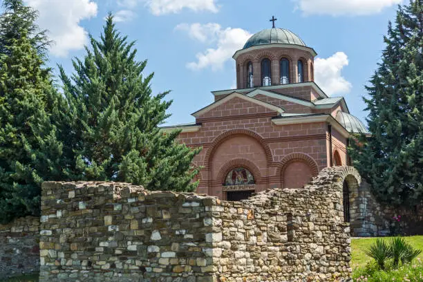 Amazing view of Medieval Monastery Saint John the Baptist in town of Kardzhali,  Bulgaria