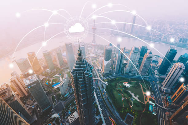istock Shanghai Smart City Concept. 1291987427