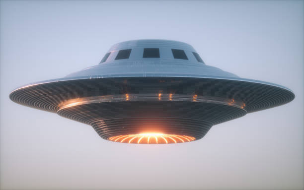UFO Unidentified Flying Object Clipping Path stock photo