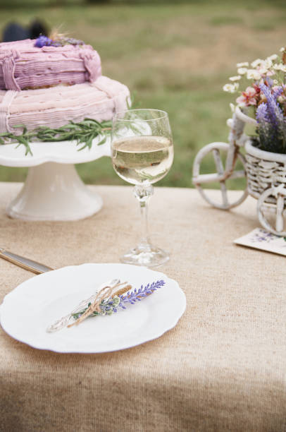 istock rustic style butter cake on a festive table with a glass of white wine 1291997222