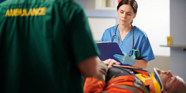 istock injured building contractor in hospital 1291999250