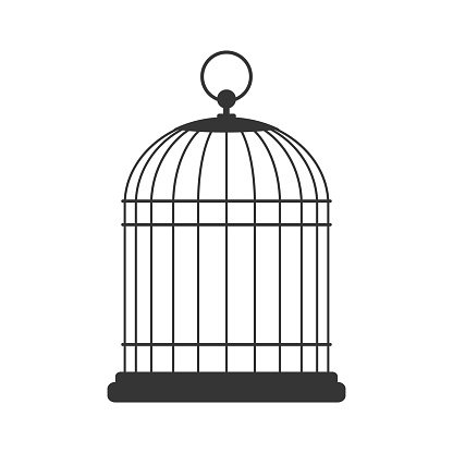 Bird cage icon, vector illustration