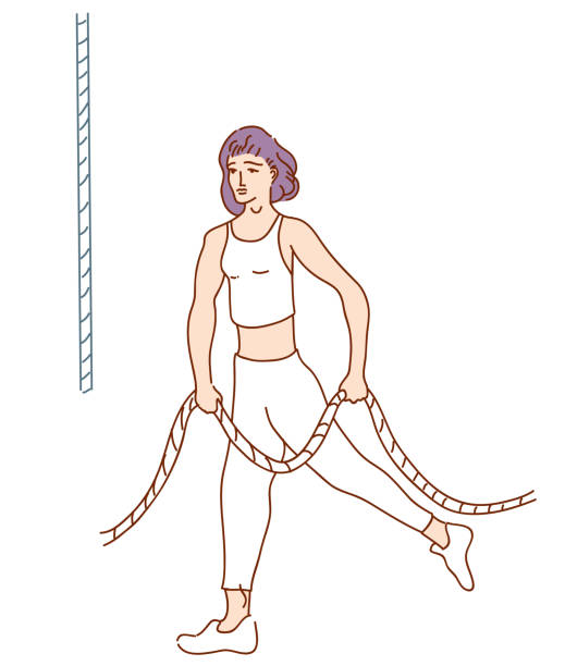 Battle Ropes Dibujo 30+ Battle Ropes Female Stock Illustrations, Royalty-Free Vector ...
