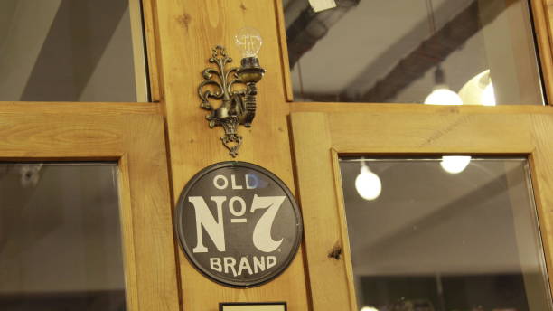 The inscription in the nostalgic window.old no 7 brand