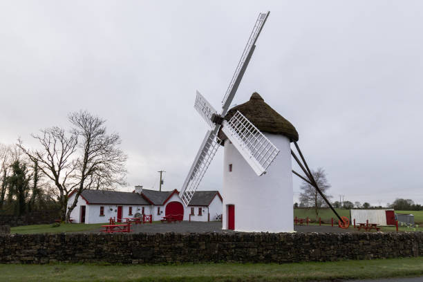 istock The old Windmill under grey sky at Elphin in Ireland 1292012312
