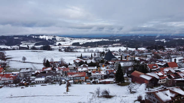istock A small town in wintry Bavaria taken with a drone 1292013987