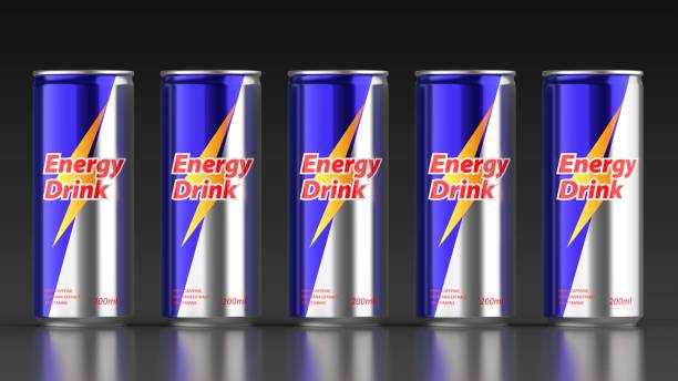 energy drink 5 black background front 3d rendering energy drink 5 black background front 3d rendering energy drink stock pictures, royalty-free photos & images