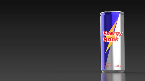 energy drink black background front right 3d rendering energy drink black background front right 3d rendering energy drink stock pictures, royalty-free photos & images
