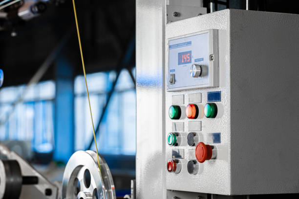 istock Cable production. Close up of a cable reel 1292033895