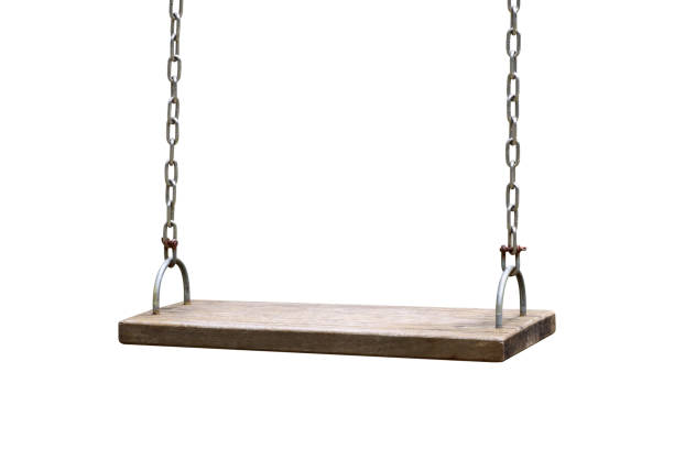 istock old wooden swing isolated on white background 1292044132