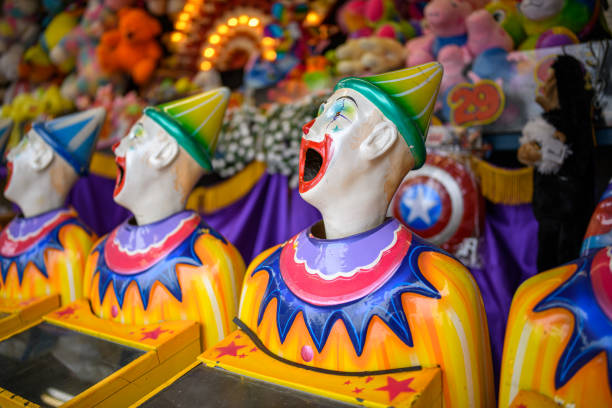 istock A row of laughing clown faces 1292048837