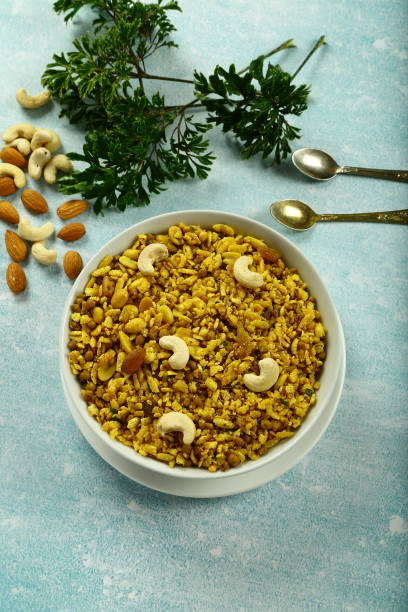 istock Bowl of Indian snack mixture. 1292052343