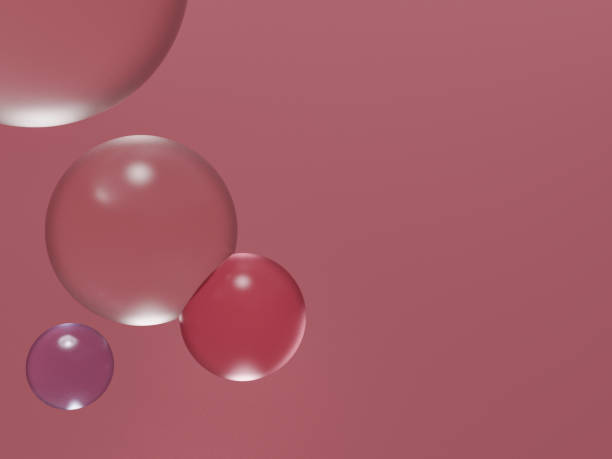 istock Pink backdrop with bubbles for cosmetic product display. 3d rendering. 1292058568