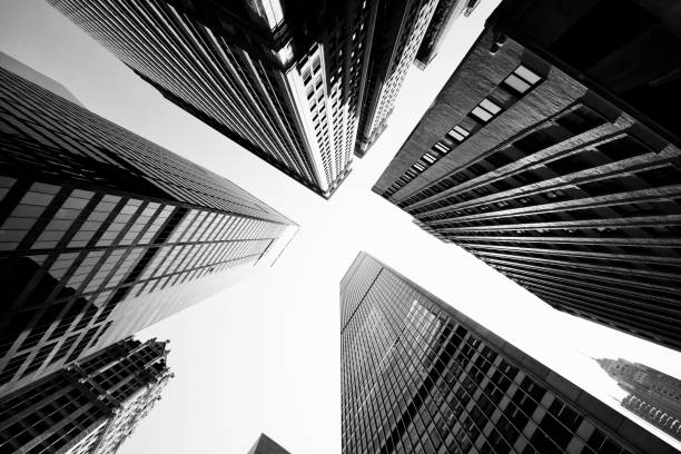 istock Skyscrapers from below, Lower Manhattan, NYC. 1292062044