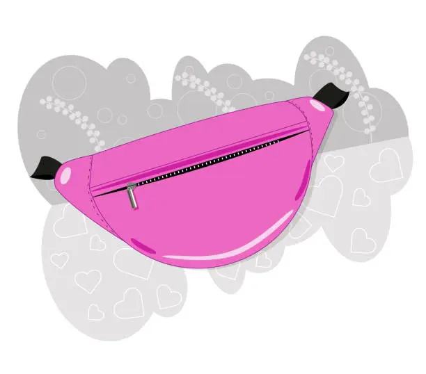 Vector illustration of Fanny Pack. Vector flat illustration.