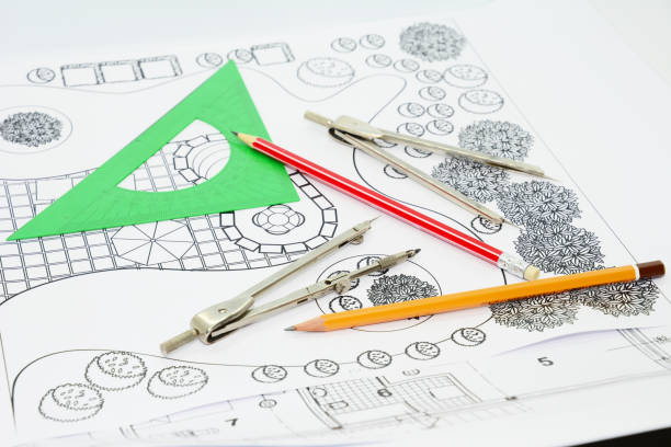 istock Working at a landscape project management and planning a landscape design. 1292068671