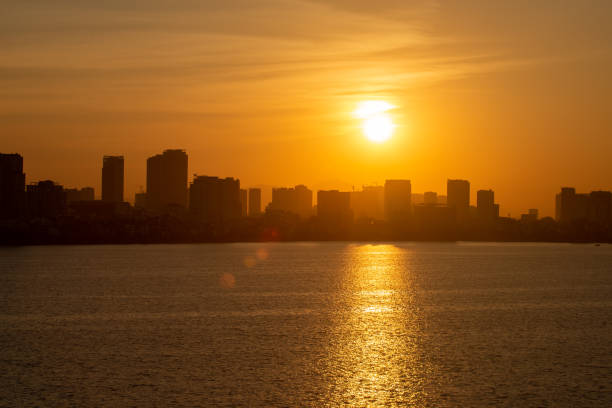 istock looking west at sunset across West Lake Hanoi 1292072606