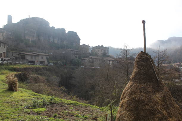 Rupit, Spain – December 8, 2020: Landscape in Les Guilleries, in between Rupit and Vilanova de Sau.