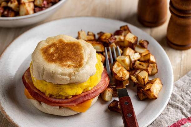istock Breakfast Sandwich on an English Muffin 1292092336