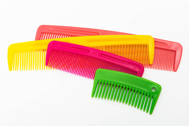 Set of beautiful comb on a white background