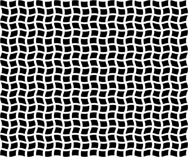 ilustrações, clipart, desenhos animados e ícones de onda simples linha ondulada perfeita, padrão suave, preto & branco, w - 11874