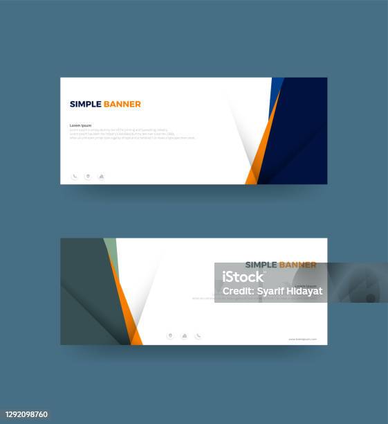 Banner Simple Modern Simple Banner Modern Design Stock Illustration - Download Image Now ...