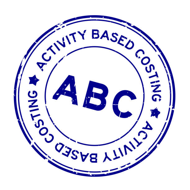 istock Grunge blue ABC (abbreviation of activity based costing) word round rubber seal stamp on white background 1292100950