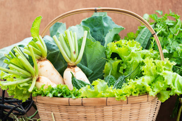 istock Vegetable harvest in woven baske 1292102605