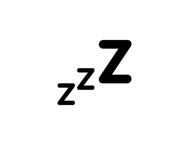 schlafendes symbol. isoliertzzz, schlafsymbol - vektor - letter z stock-grafiken, -clipart, -cartoons und -symbole
