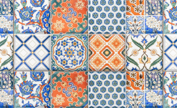 istock Ceramic tiles with ethnic and floral ornaments. 1292109626