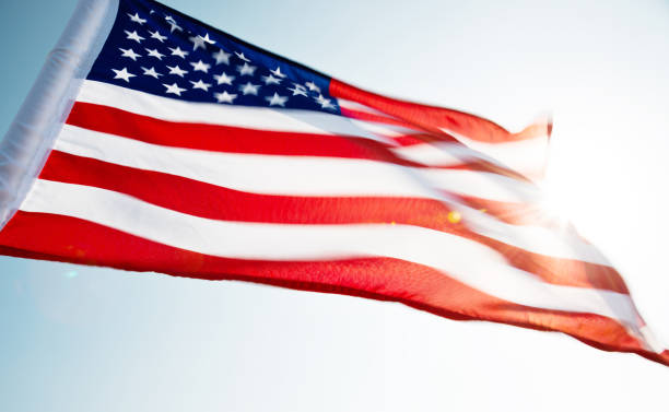 istock Close-up of American flag 1292110562