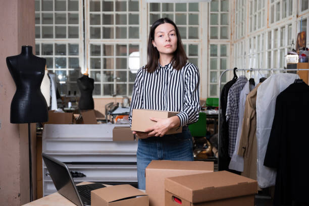istock Small business, tailor shop, costume designer's workshop. 1292112974