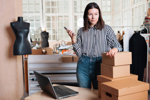 istock Small business, tailor shop, costume designer's workshop. 1292113369