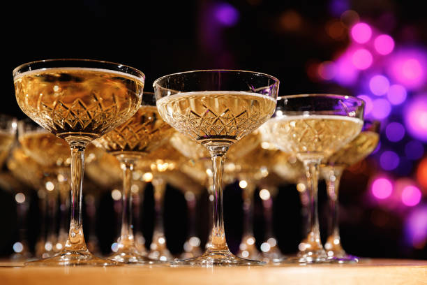 istock Glasses with champagne at an event, celebration, party 1292113531