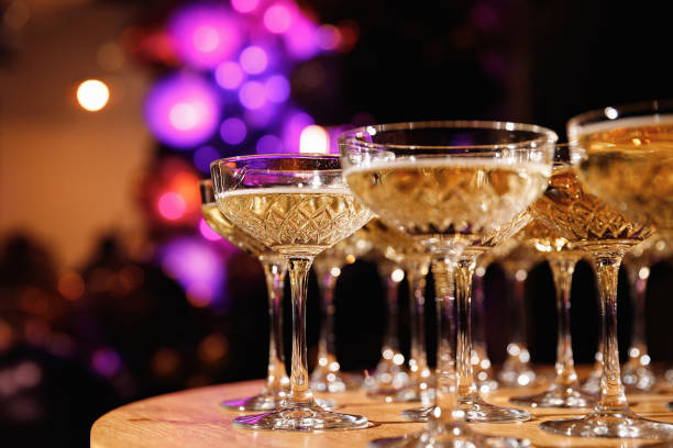 istock Glasses with champagne at an event, celebration, party 1292113539