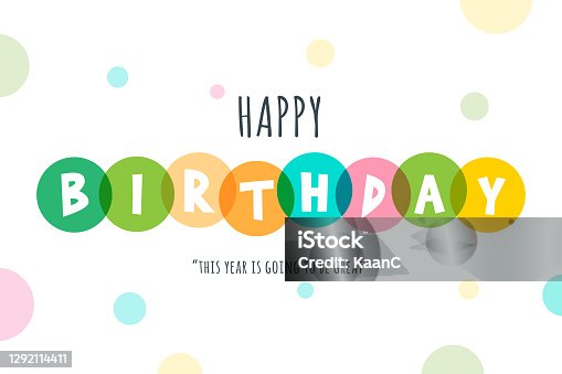 istock Happy Birthday lettering stock illustration 1292114411