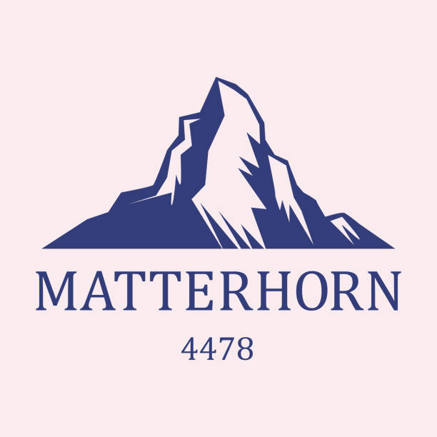 ilustrações de stock, clip art, desenhos animados e ícones de matterhorn, swiss alps - natural landmark winter season mountain peak